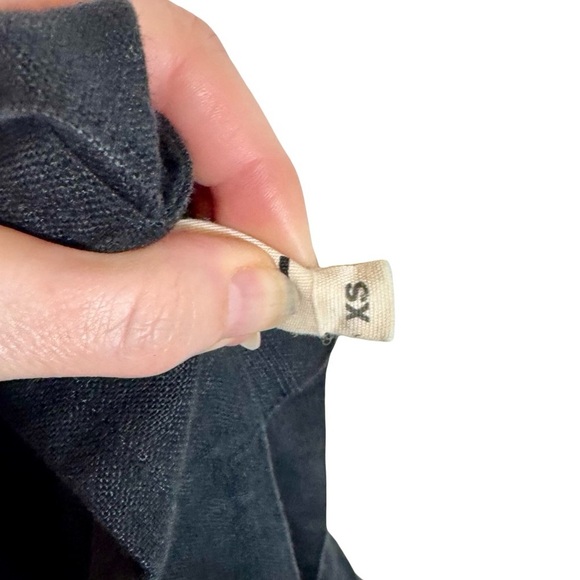 Beaton Linen 100% Linen Shortalls Overall Shorts Romper in Black - Picture 9 of 12